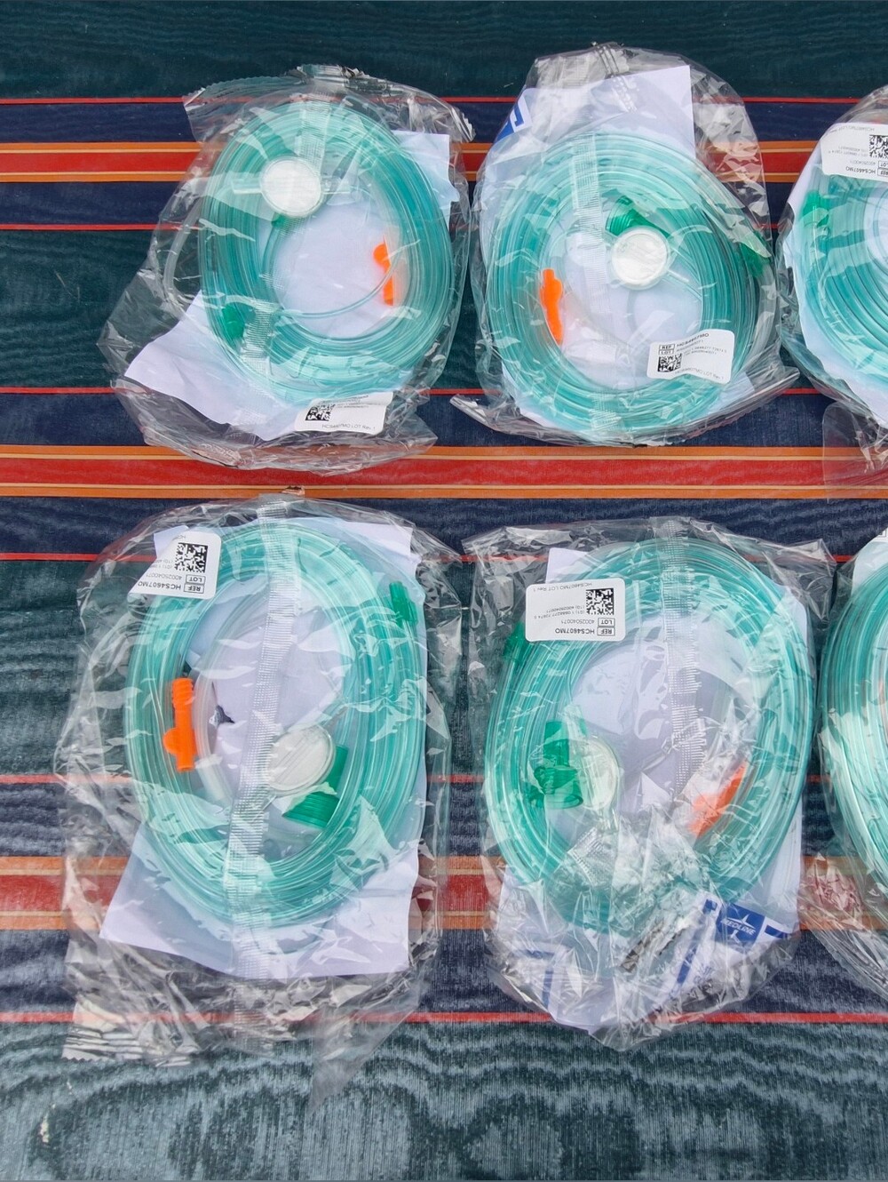 Lot of 6 Medline HCS4607MO MicroFilter CO2 Sampling Cannula Adult 7' Sealed